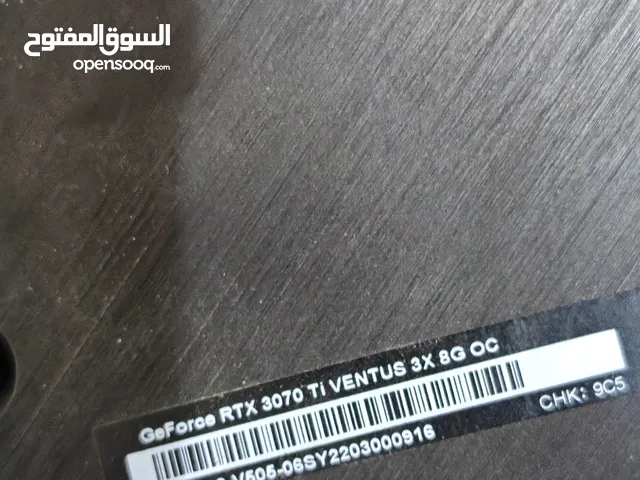 للبيع كرت شاشه rtx 3070 ti و شاشة asus xg258 240 hz 1ms