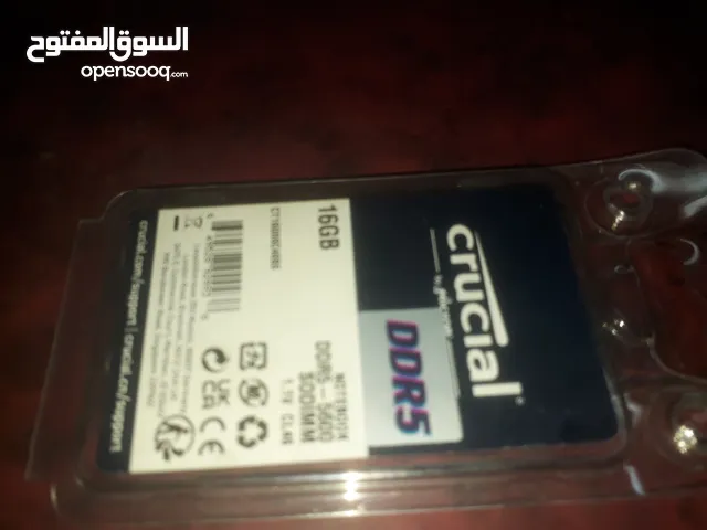 رامات لابتوب _ نوت بوك من كروشيال 16 جيجا - Ram crucial DDR5 16GB لم تستعمل