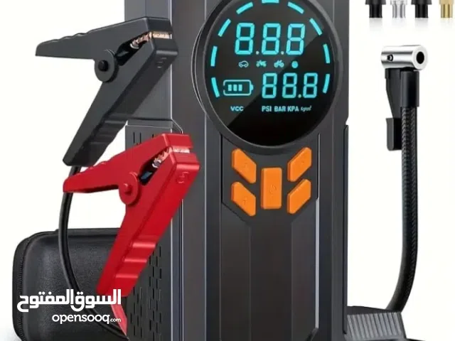 منفاخ ايطارات وشحن بطارية  في حالة طوارئ