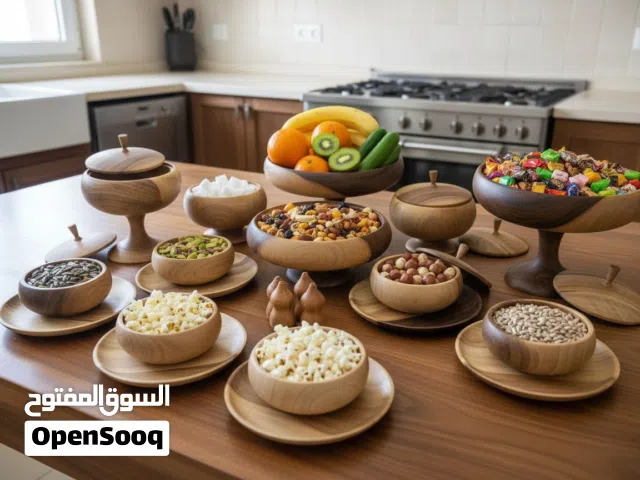 أطباق تقديم خشبية