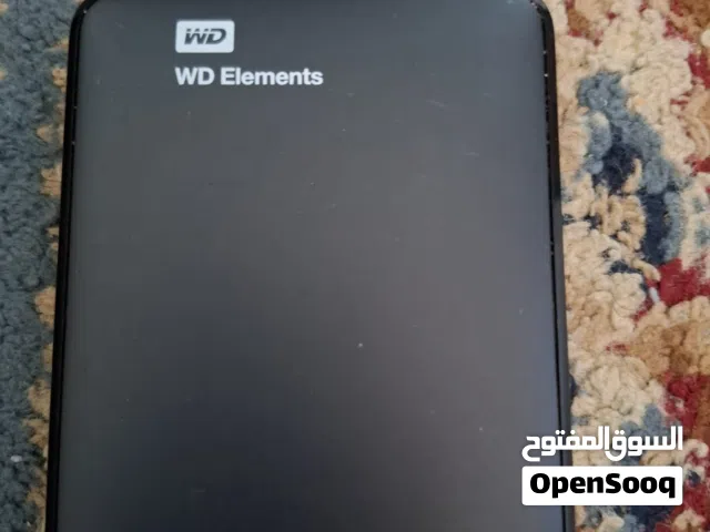هارد ديسك خارجي WD مساحه 1TB يصلح الاكس بوكس والبلايستيشن والكمبيوتر سماعات