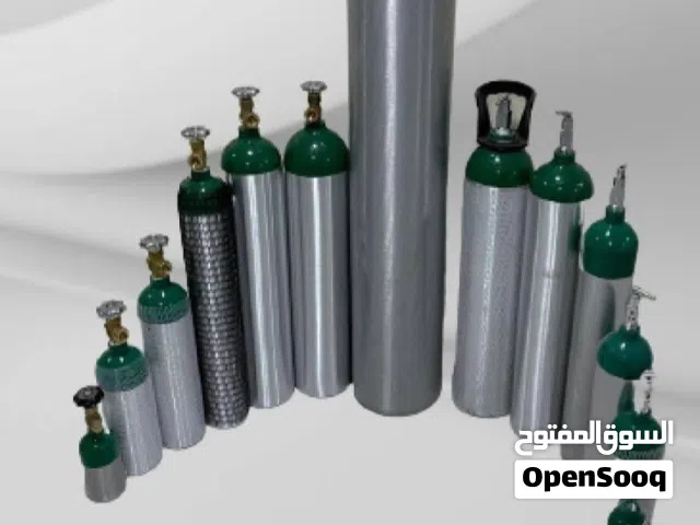 وصله تشكيله جديده اسطوانات اكسجين حديد و المنيوم من حجم 2L  محمول إلى 40 لتر  مفرق و جمله  الجمله ار