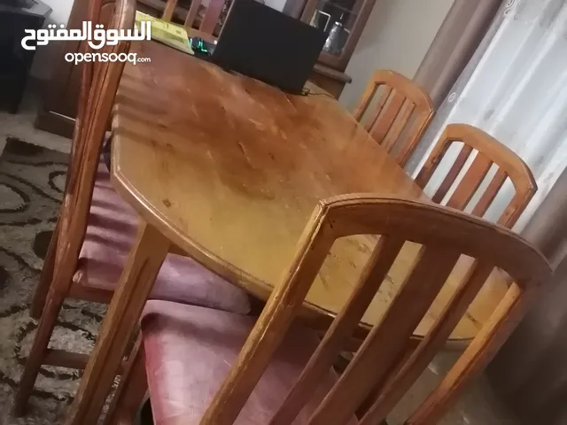 طاوله سفره للبيع خشب زان ثقيله ست كراسي