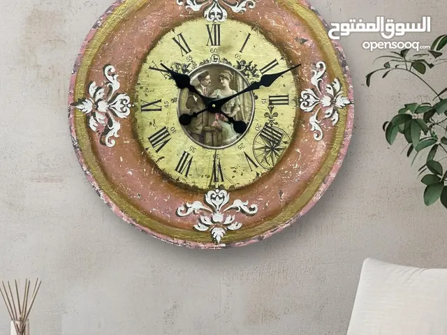 ساعه هاند ميد 100% صنعت بكل حب من الخشب قطر 60 عقارب 30 ساعه فانتاج كلاسيكيه راقيه