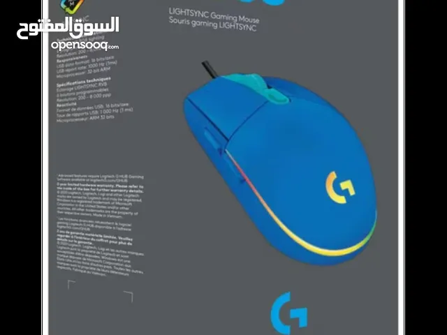 ماوس لوجيتيك سلكي اصلي LOGITECH G203 BLUE USB WIRED MOUSE 8000 DPI