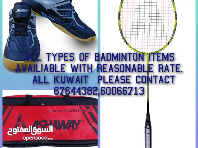 all types of badminton items availiable.. brand new