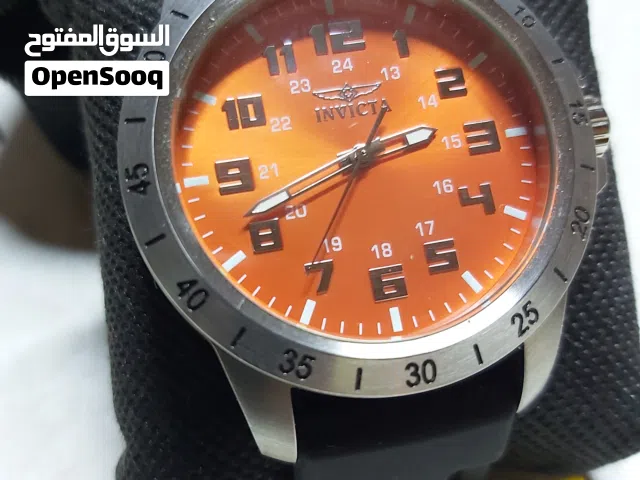 Invicta Mens Sport Watch with Vibrant Orange Dial