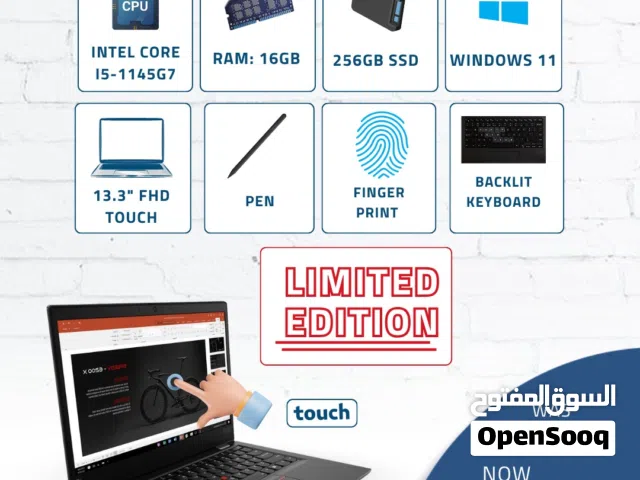 لابتوب لينوفو Laptop Lenovo Thinkpad  Yoga i5-11Gen 16GB Ram 256GB Touch Screen بافضل الاسعار