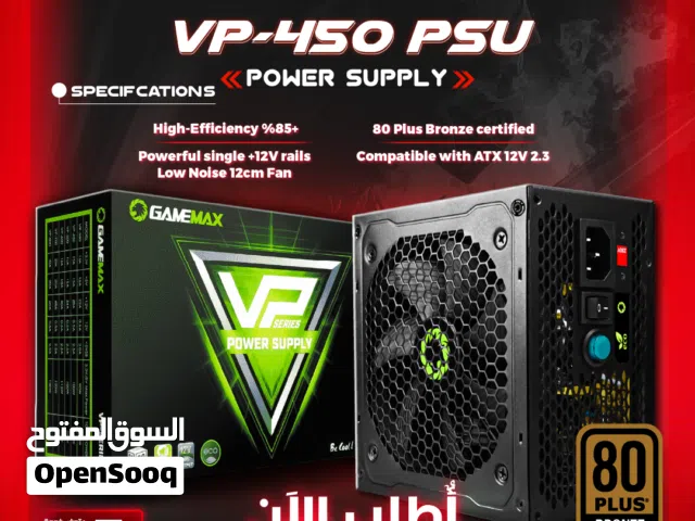 GameMax مزود طاقه باور سبلاي جيماكس بيسي PC تجميعة  Power Supply VP-450 VP Series