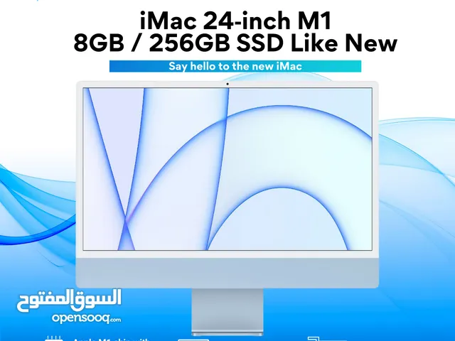 iMac 24"  M1 CHIP 8GB / 256GB Like NEW اي ماك  24 انش M1 256GB
