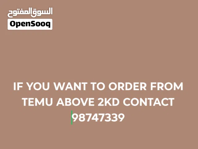 If anyone wants to order from temu above 2kd contact