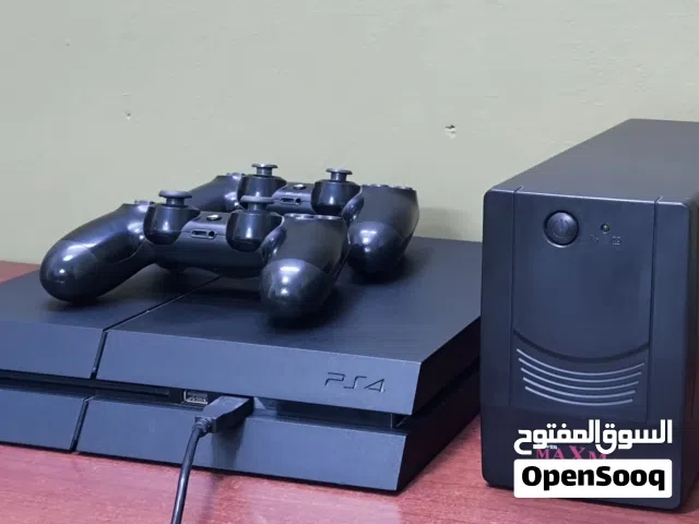 بلاي ستيشن 4 فات PS4 Fat 500GB للبيع النظافة 100% مع جوستك عدد 2 وUPS