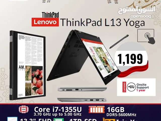 laptop lenovo ThinkPad L13 Yoga  Ci7-13  لابتوب لينوفو ثنك باد يوجا كور اي 7 الجيل الثالث عشر