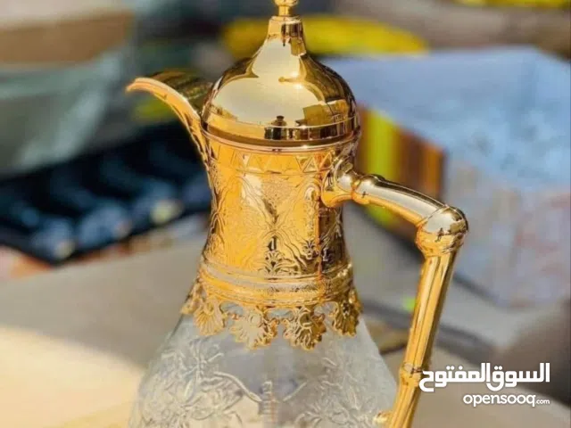 ابريق شاي وقهوة زجاجي مزخرف