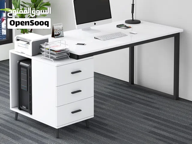 طاولة دراسية خشبية بهيكل معدني مكتب فخم -مكتبي -مكتب -مكاتب