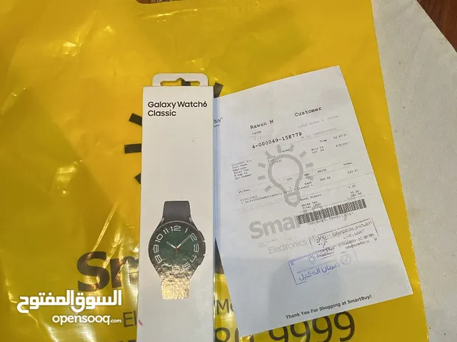 ساعة galaxy watch 6 classic  بكرتونتها