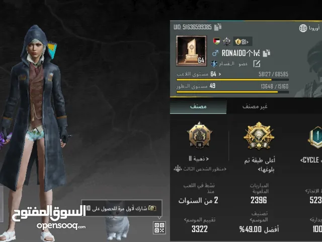 Pubg Accounts and Characters for Sale in Amman