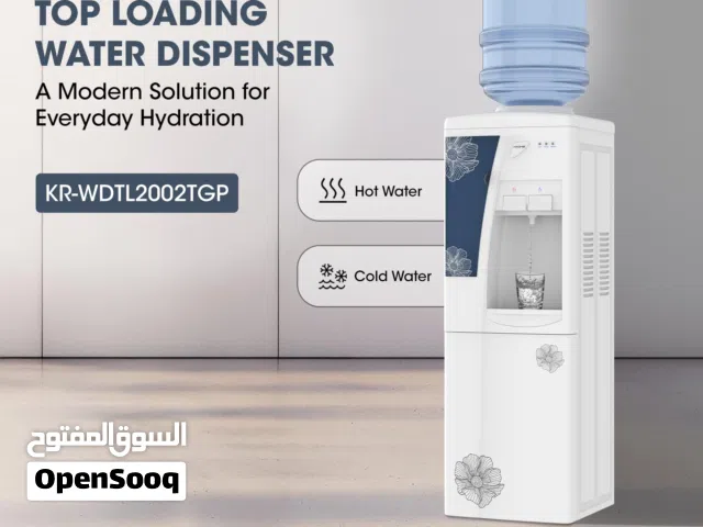 Krome Glass Holder Hot and Cold Water Dispenser, KR-WDTL2002TGP