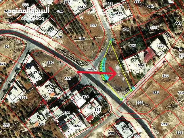 قطعة ارض من اجمل اراضي ابو نصير على ثلاث شوارع قريبة من شارع الاردن اطلالة جميلة ومميزة بسعر حرق