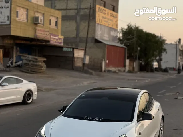 تيسلا 2023 لون ابيض