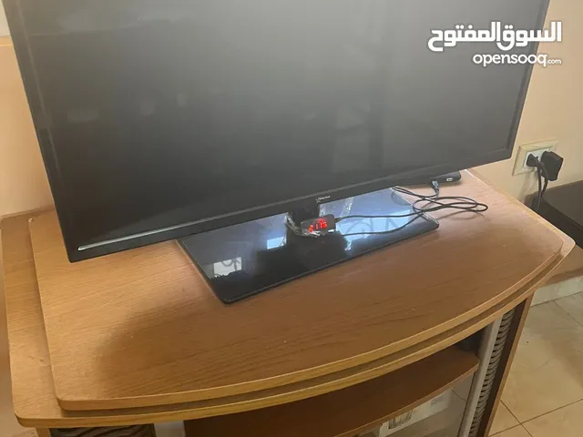 طاوله شاشه شبه جديده قاعده متحركه