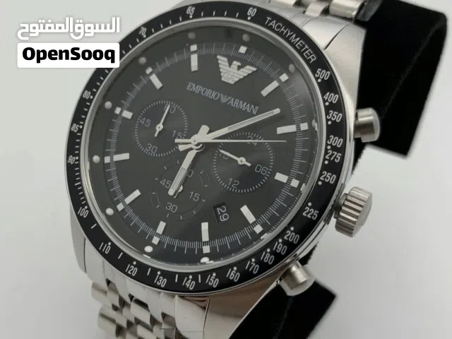 ساعة امبوريو ارماني كرونوجراف جديدة بالبوكس  New Armani watch chronograph with box and papers