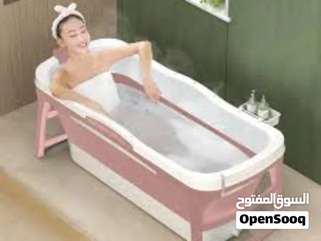 حوض استحمام للكبار قابل للطي مع غطاء كامل لحفظ الحرارة