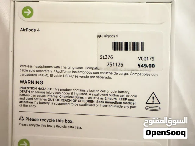 Apple Airpods 4 new with box original