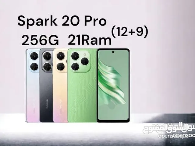 Tecno spark 20 pro 256G 21Ram   تكنو سبارك تيكنو عشرين برو جديد كفالة الوكيل الرسمي  Spark 20pro