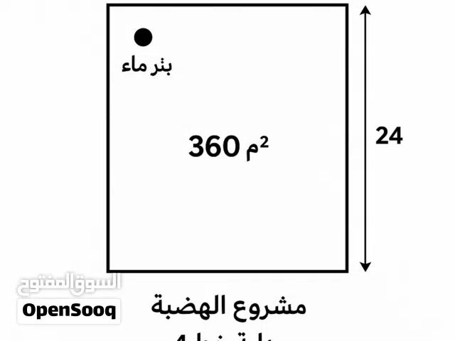 ارض في مشروع الهضبة خط 4