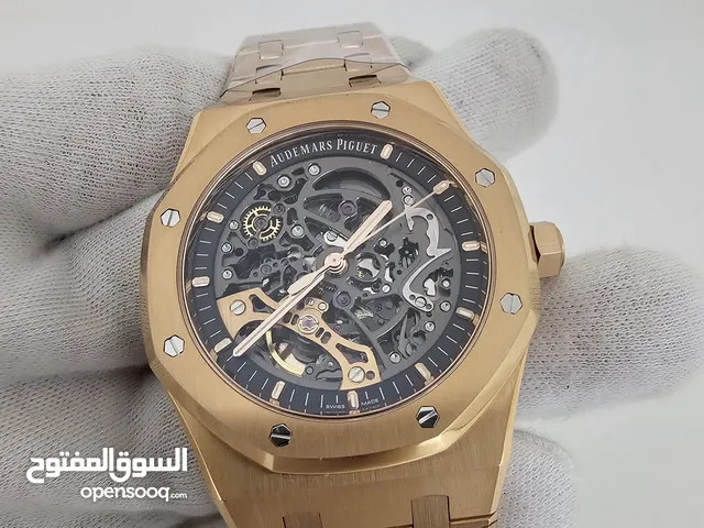 AUDEMARS PIGUET SKULL SWISS CLONE silver and rosegold AUTOMATIC WATCH