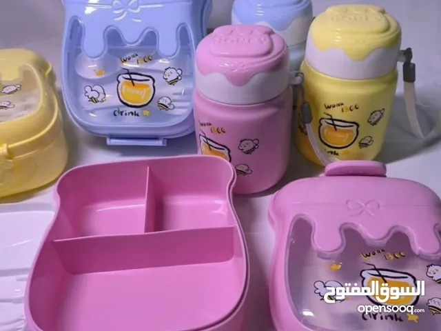 لانش بكس اطفال مع زمزمي متوفر بشكلين (مستطيل / مدور ) الاصلي فقط