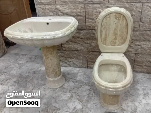 طقم حمام مقعده زائد مغسله وكاله بسعر مغري جدا لون بيج