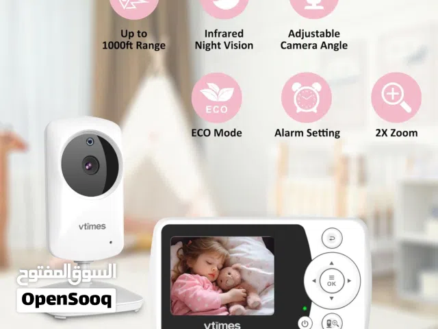 كاميرا مراقبة الرضّع والأطفال عن بعد "جديد" مع شاشة تحكم- يمكنك رؤية الطفل, التحدث معه وسماع صوته.