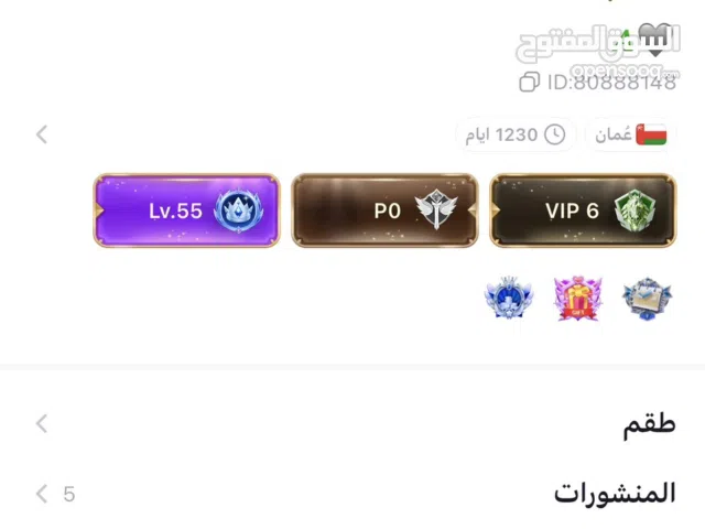 Accounts - Others Accounts and Characters for Sale in Muscat