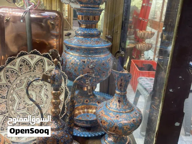 Handmade Persian Enamel Copper Samovar Set