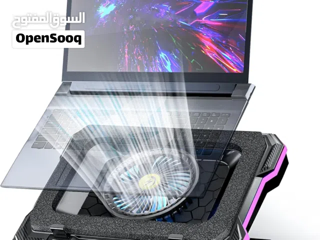 قاعدة تبريد لللاپتوپات المخصصة للألعاب من AICHESON مزودة بمراوح تبريد قوية وإضاءة RGB Laptop Cooler