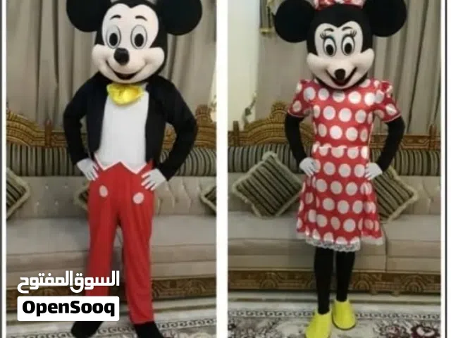 تأجير شخصيات كرتونية بـ5 OR ليوم واحد مثل ميكي ماوس وميني ماوس وأم خماس وأخرى