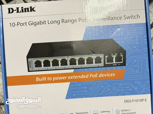 D-link 10 port gigabit long range POE switch