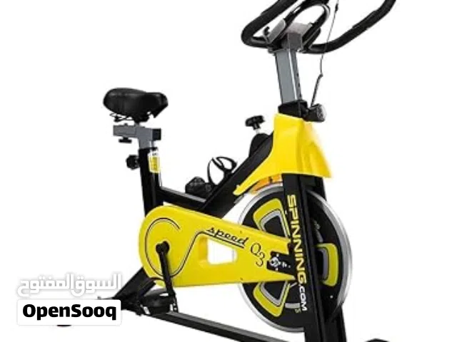 دراجة رياضية Speed Q3 بتصميم عصري أصفر – تتحمل 120 كغم ومناسبة للتمارين اليومية
