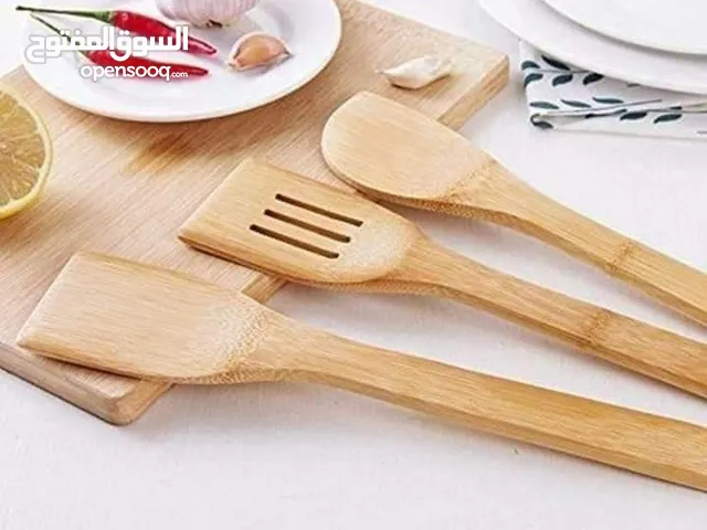 طقم معالق خشب فاكيوم3*1 مناسب لكل احتياجات المطبخ ولحماية الصواني والحلل التيفال والسيراميك و