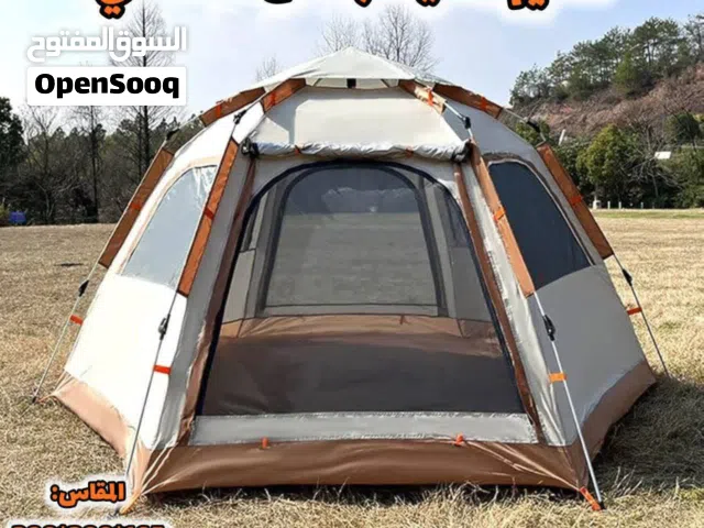 استعد لأجمل رحلات العيد مع خيمتنا السداسية التماتيك! بابين + 4 شباك لتهوية ممتازة ورؤية بانورامي