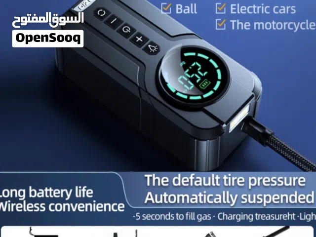 منفاخ اطارات مع باور بنك واضاءة لد مع فدرالية