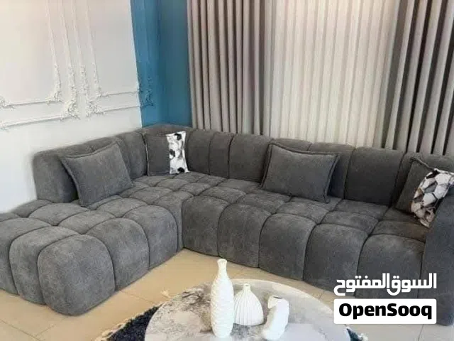 كورنر حرف L مع كنبه مزدوجة 9 مقعد الببلي