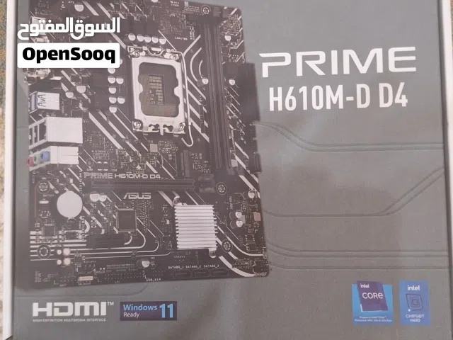 اللوحة الأم ASUS PRIME H610M-D D4. مستعمل بحاله جديد