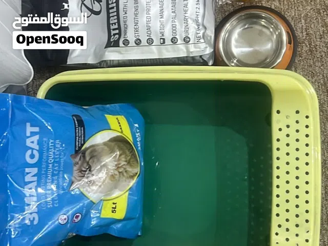 طعام واغراض للقطط كلها جديدة وغير مستعملة للبيع