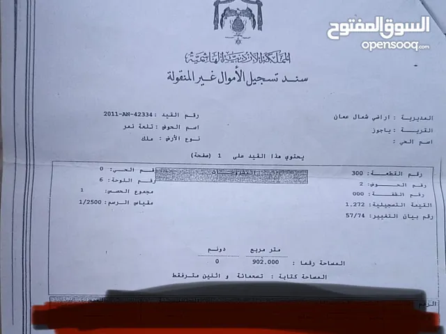 ارض للبيع ياجوز الكوم