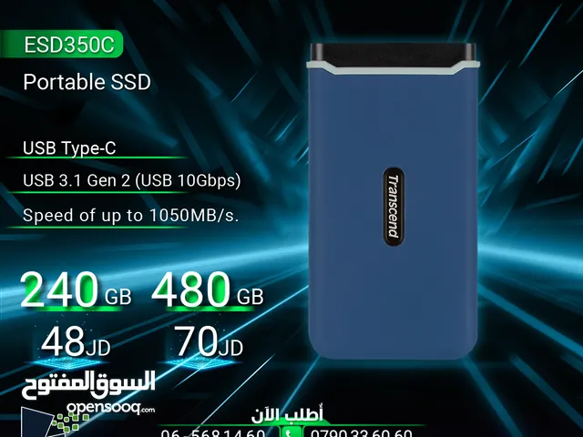 هاردسك خارجي ترانسد 240GB 480GB Portable SSD