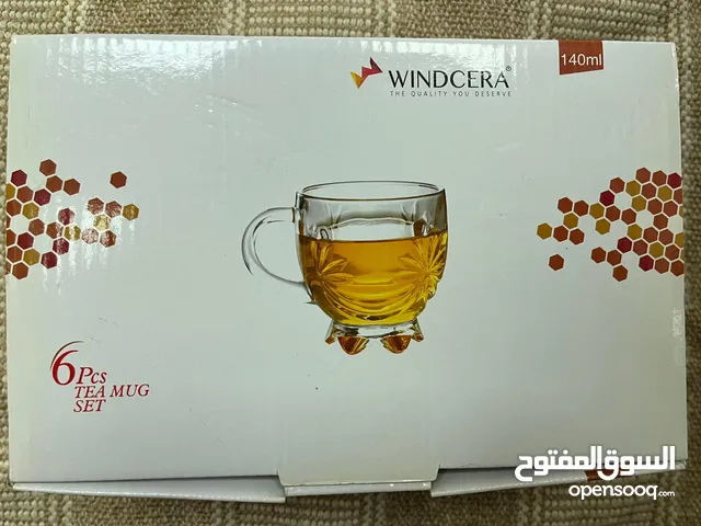 6pcs Glass Tea mugs set - new