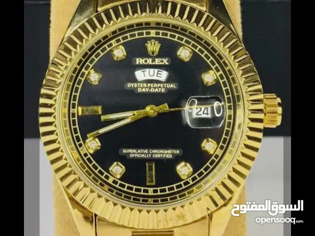 ساعة رولكس ( داي ديت) الون ذهبي صناعة سويسرا النوع رجالي
